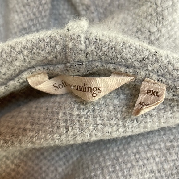 Soft Surroundings Plaid First Fall Hood Sweater Coat - Picture 13 of 13